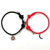 New Magnetic Suction Sun and Moon Couple Bracelet Splicing Dumbbell Weaving Adjustable Men's and Women's Hand Ropes