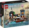 LEGO NINJAGO 40704 Набор для сборки микро-дока: Миниатюрная версия Дока города Ниндзяго с рыночной площадью, чайной комнатой, аркадой и квартирой (275 штуки)