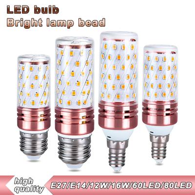 E27 Светодиодная лампа E14 12 Вт 16 Вт Светодиодная лампа SMD2835 220 В кукурузная лампа 60 80 светодиодов высокой яркости люстра свеча для украшения дома ампула