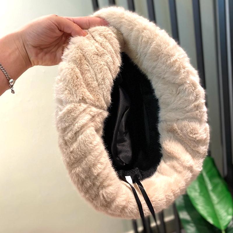 Новая защитная шапка-ведро для ушей, зимняя модная универсальная женская утолщенная теплая плюшевая рыбацкая шапка