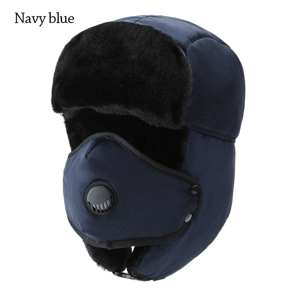 Warm Beanie Russian Caps Plush Winter Hat Outdoors Bomber Hat for Men Women