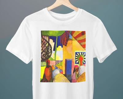 In The Bazaar August Macke Unisex T-Shirt Orphism Art T-Shirt Gift for Her Gift for Him Art Lover Gift