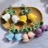 Woven Flower Delicate Workmanship Bohemian Decorate Ornament Attractive Handmade Flower Knitted Key Ring