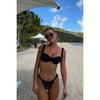 Сексуальный сплошной купальник-бикини с открытой спиной и плиссировкой, комплект из 2 предметов, женский раздельный купальник для пляжа, бикини-тонг, новый летний купальник, комплект бикини