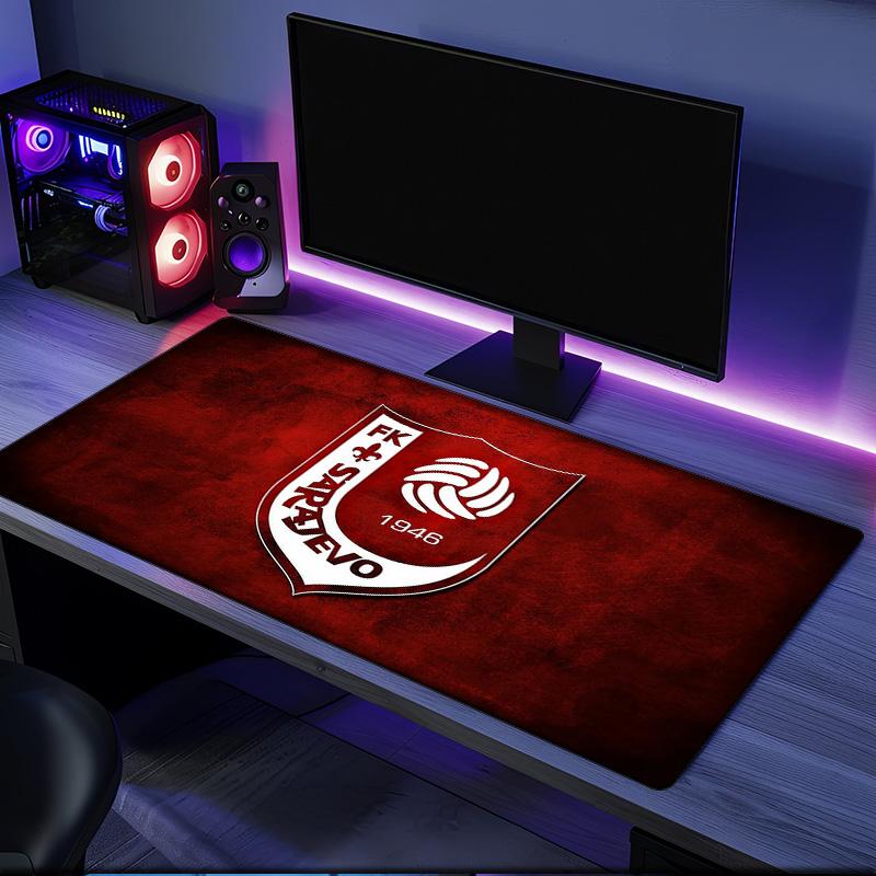 Fk Sarajevo Crest Emblem mouse pad, rubber base, esports desk mat, mouse pad for gamers and office use, gaming desk , easy to clean mat