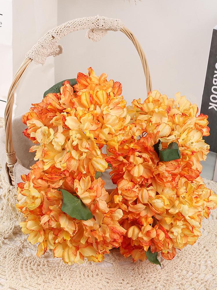 4 шт. Большие винтажные сушеные гортензии из шелка Искусственные цветы Поддельные цветы Свадебные украшения для церемонии Центральные украшения Цветочная композиция Цветочная композиция