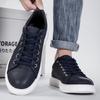 Genuine Leather Mens Vulcanize Shoes Skateboarding Shoes Stylish Lightweight Sports Sneakers Youth Teenage Male Outdoor Footwear