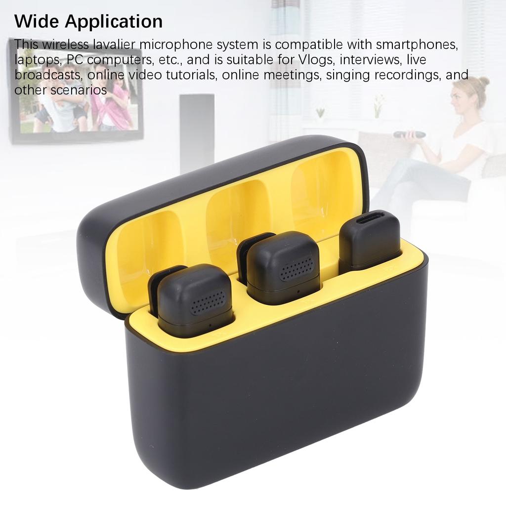 Беспроводная петличная микрофонная система с зарядным кейсом 2 передатчика 1 приемник петличный микрофон для IOS