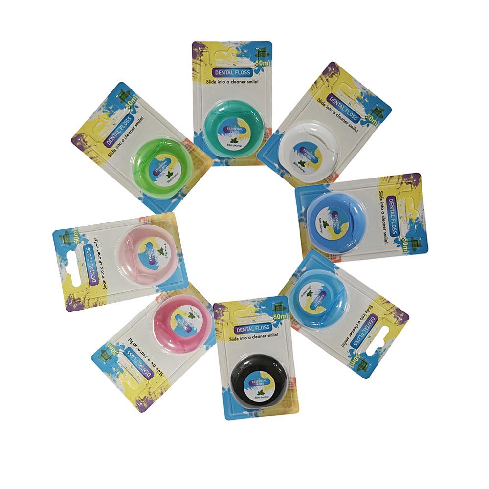 Очень мягкая мятная микровощеная нейлоновая зубная нить, 50 м - Одноразовый межзубный очиститель