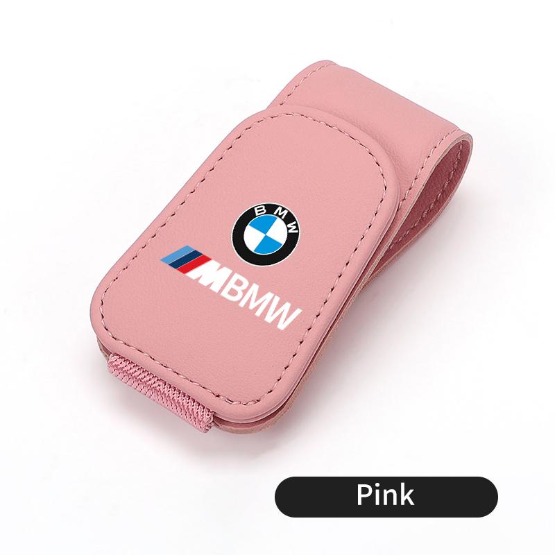 Car Sun Visor Eyeglass Hanger Leather Storage Holder Clip For BMW X3 X5 M5 M3 E46 E90 E60 F10 E39 F30 E36 G30 E87 E70 E222