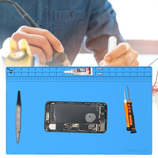 Силиконовый рабочий коврик, термостойкий ремонтный коврик для электронных телефонов, ноутбуков, часов, многослотовых органайзеров, коврик для пайки BGA для ремонтных работ