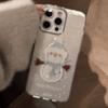 Shakeleton Снеговик Подходит для чехла для мобильного телефона Apple 16 Блестящая пудра Iphone15promax14 Двойной слой