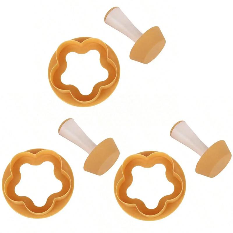 1/3pc Pastry Dough Tamper Kit Cookie Cutter Cupcake Molds Plastic Tamper for Egg Tart Mold Multifunctional Kitchen Accessories