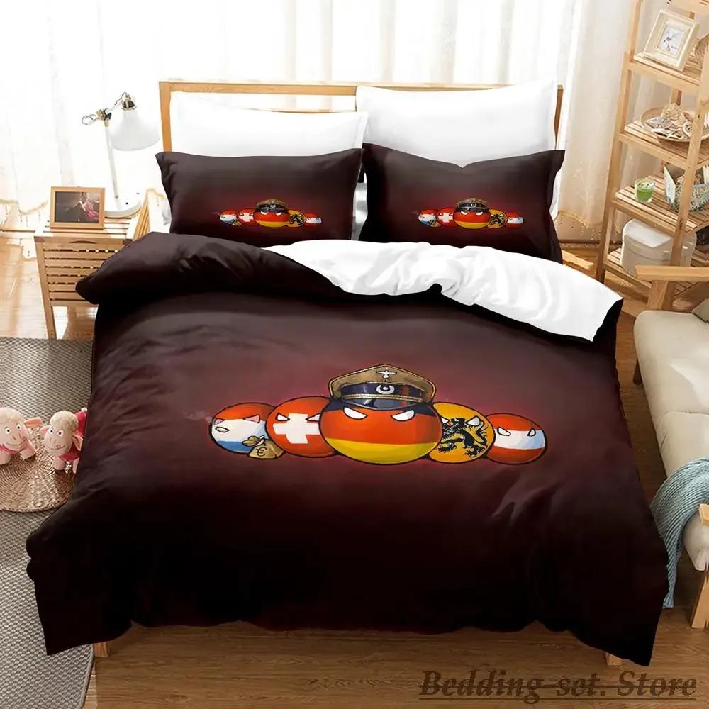 Новый набор постельного белья Countryball Polandballs Односпальный Полуторный Двуспальный Квинсайз Кингсайз Набор для кровати Взрослый Мальчики Спальня Комплекты пододеяльников Аниме