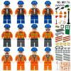 Urban Series Construction Workers' Construction Team Professional Minifigures Building Block Toys