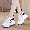 Женская обувь, кроссовки, модная уличная обувь на танкетке с внутренним увеличением, повседневная обувь на шнуровке, женская обувь на платформе