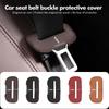 Leather Car Seat Belt Adjustable Anti-Scratch Protector Buckle For Lincoln Aviator Navigator Continental Nautilus Flyer Corsair Gyu7
