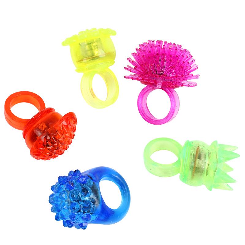 Glow Strawberry Ring LED Light Flashing Soft Rubber Toy