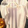 Cute Halloween Ghost Pendant, Heart Hand Gesture Cloaked Messenger Statue, Luminous Eyes Spooky Glowing Light Up, Outdoor Lawn Ornament, Haunted House
