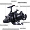 Carp Fishing Reel 9000 12+1BB Aluminum Spool Outdoor Sports Spinning Fishing Reel Freshwater Fishing