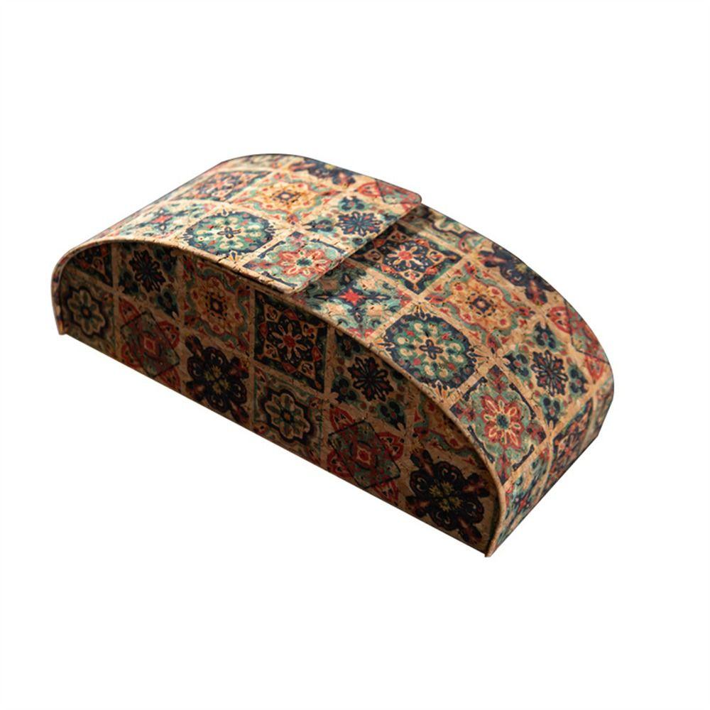 Устойчивый к давлению ретро антикварная фреска пробковая коробка для солнцезащитных очков коробка для хранения близорукости футляр для очков