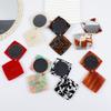 Square Portable Mirror Colorful Rotating Mirror Compact Design Acetate Makeup Mirror  Touch-ups