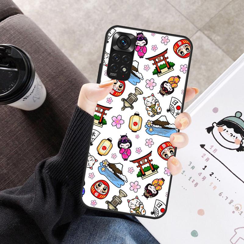 Японский Кот Удачи Чехол Для Xiaomi Redmi Note 11 10 9 8 12 Pro 10S 11S 12S Чехол Для Redmi 9 10 10A 9C 10C 12C