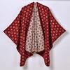 New Retro Big-name Women's Split-ended Shawl Catwalk Cape with Autumn and Winter Jacquard Scarf Cape