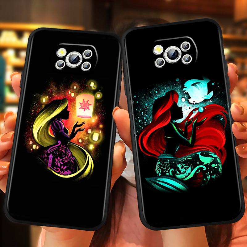 Принцесса аниме Белоснежка для Xiaomi Mi Poco F5 F4 F3 F2 X5 X4 X3 M6 M5 M5S M4 M3 C40 Pro GT NFC 5G черный чехол для телефона