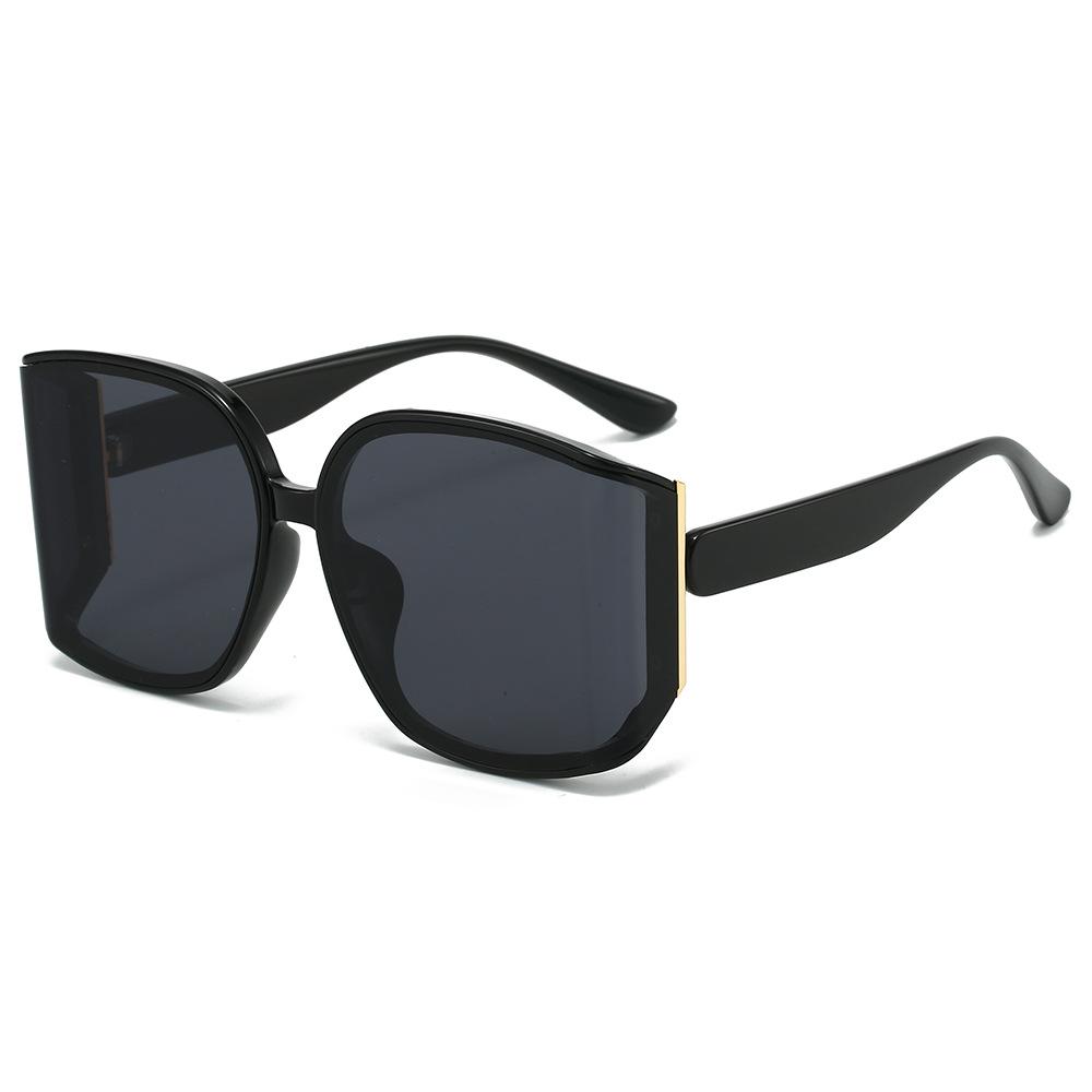 Fashion large frame multilateral curved lenses, sunglasses, European and American high-end UV-proof sunglasses, personalized street glasses