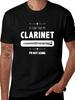 Clarinet Lover Graphic Printing Men's T-Shirt Short Sleeve Cotton Tees Oversize Tops Summer Funny T-shirt Men Women Clothing