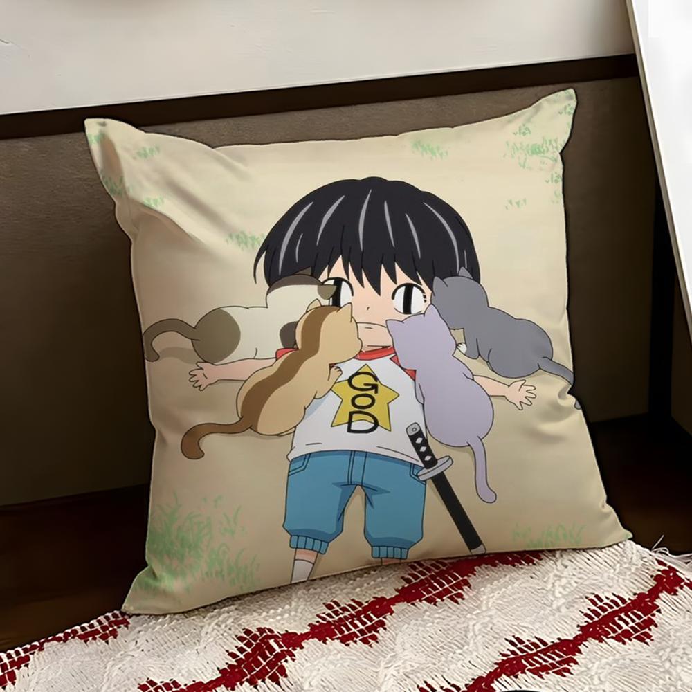 KKotaro Lives Alone Cushion Cover Reversible Soft Durable Pillow Cover Home Car MultiScene Use for Daily Comfort