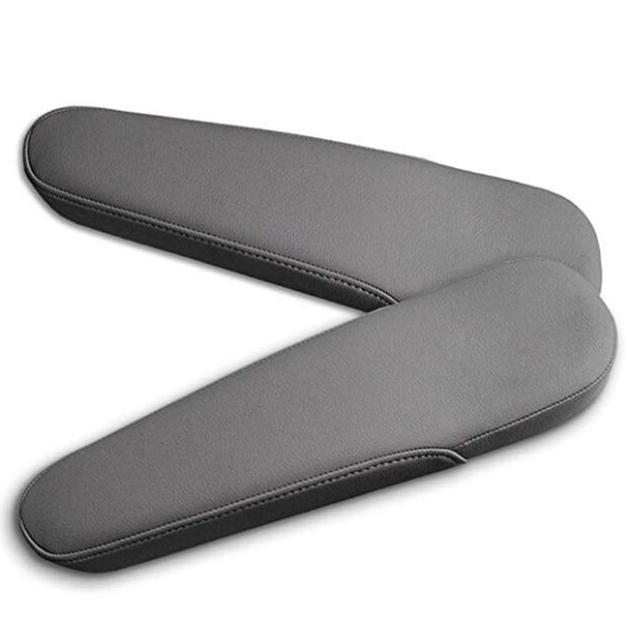 2X Серый Чехол на подлокотник из ПУ кожи Обивка Подходит для Honda Odyssey 2005-2010