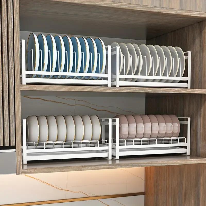 Стеллаж для сушки посуды большой емкости на столешнице, бытовой однослойный органайзер для хранения посуды, для кухонной стойки, полка для шкафа