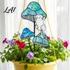 Backyard Plant Decor Colorful Planter Insert Stake Double-Sided Flower Pot Metal Inserts Insect Animal Stake for Pots Bed Decoration Outdoor