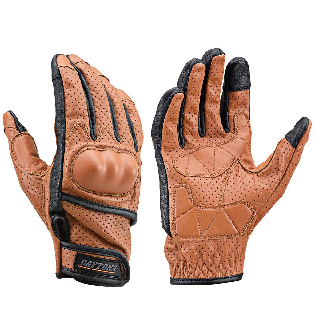 Daytona HBG-130 18916 Motorcycle Gloves, Genuine Leather, Cowhide Leather, Spring, Summer, Fall, Hard Protectors,