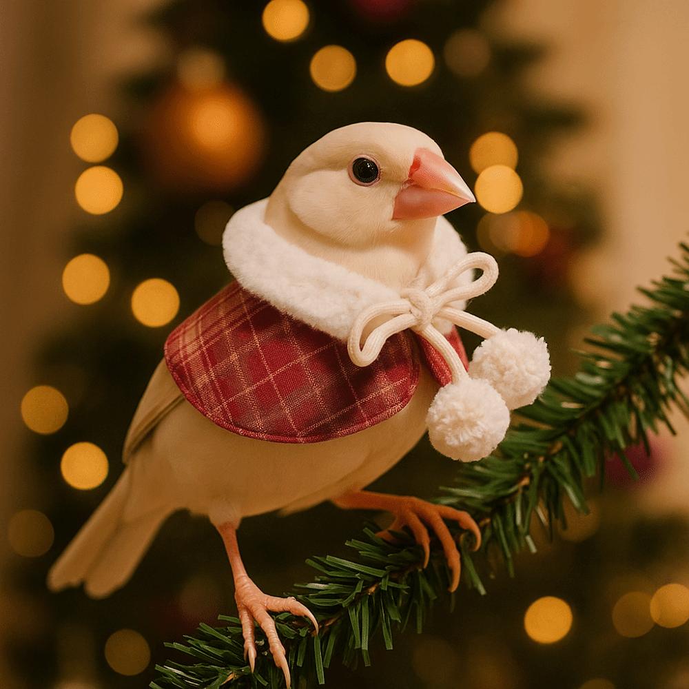 Warm Furry Collar Scarf Set Windproof Parrot Outerwear Cute Pet Transformation Outfit Pet Party