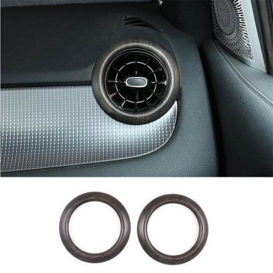 Console L&R Air Outlet Vent Trim 2PCS Fit For Benz GLB W247 - Wood Grain