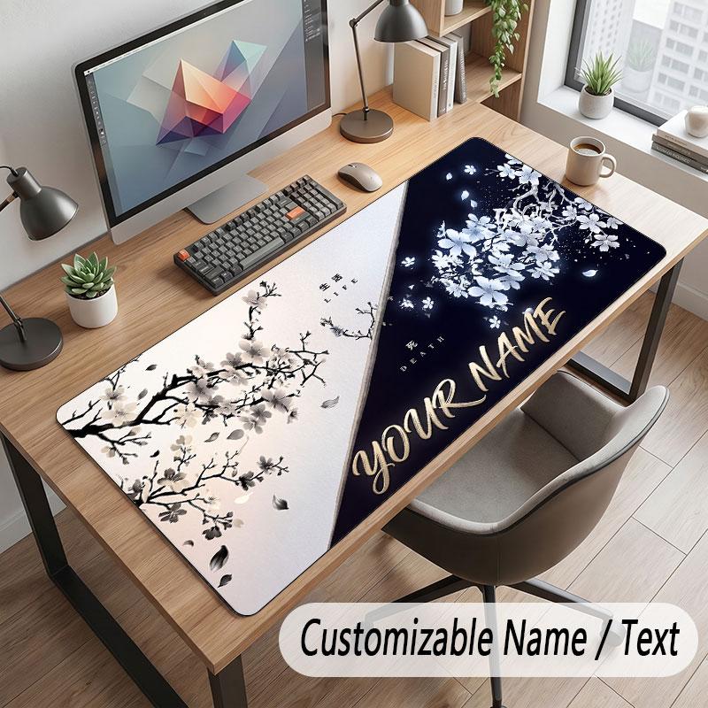 Abstract Personalized Theme Customized Mouse Pad Personalized Print Name Text Desk Mat For Home Office Table Decor