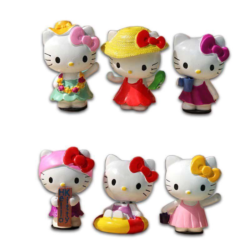 Очаровательный набор из 6 шт. Хелло Китти Куроми Sanrio Милые Куклы Аксессуары Для Коллекционеров