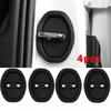 4PC Car Door Shock Absorber Universal Flexible Door Lock Protector Silicone Car Door Lock Latches Cover Sticker Accessories