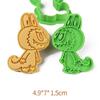 Labubu Cookie Cutter Anime 3D Pressable Biscuit Mold Confectionery Cookie Stamp Baking Pastry Kitchen Bakeware Tools Cake Decor