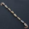 Natural Rough Blue Kynite Gemstone Handmade Copper Gift Bracelet 7-8" G4n91