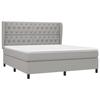 Maison Exclusive - Sommier à lattes de lit avec matelas Gris clair 160x200cm Tissu