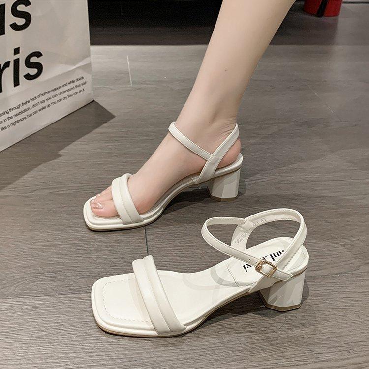 Мода модные дизайнерские босоножки женские на толстом каблуке повседневные женские туфли с открытым носком новые сексуальные вечерние босоножки на высоком каблуке с ремешком на щиколотке