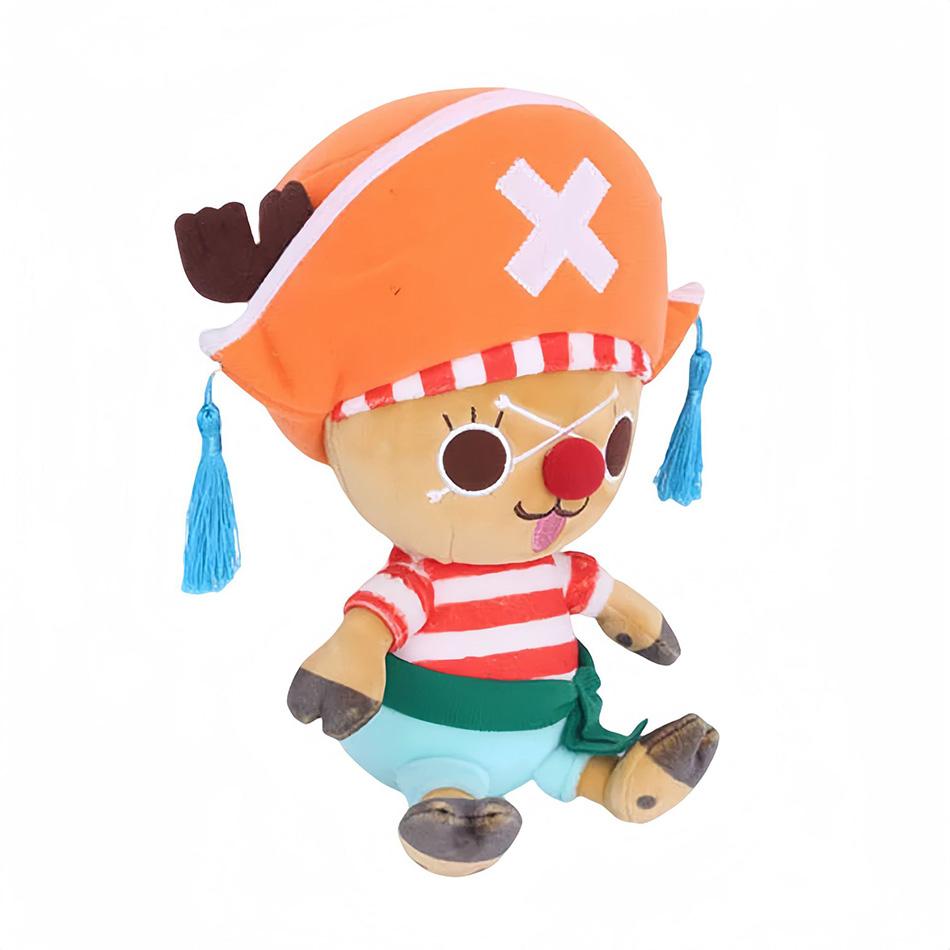 Японское аниме 25 см One Piece Оригинальные плюшевые игрушки CartoonFigure Luffy Chopper Ace Roronoa Zoro Милая мягкая кукла Дети Рождественские подарки