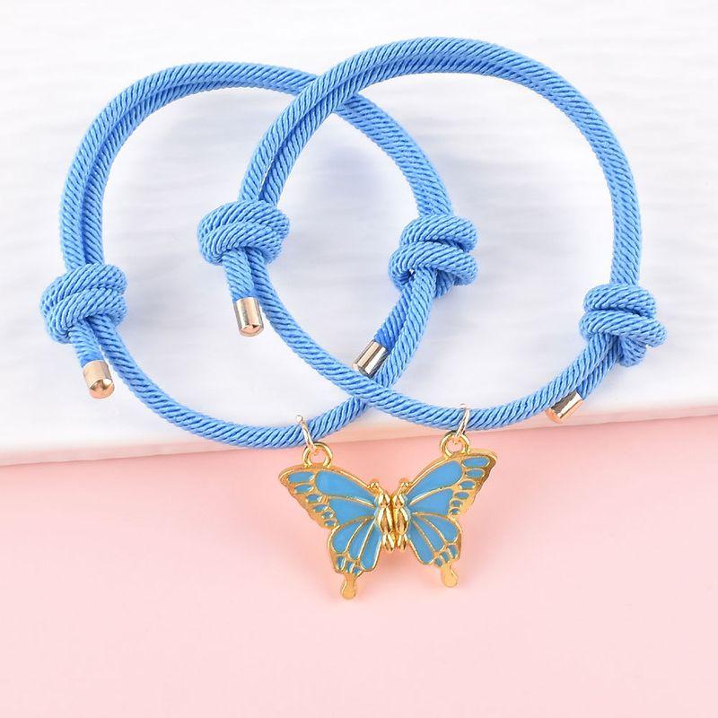 Мультяшный Милый Браслет с Бабочкой для Детей Два Студента Подруги Подарок на День Рождения Магнитный Кулон Один Человек Полунесущий Ремешок