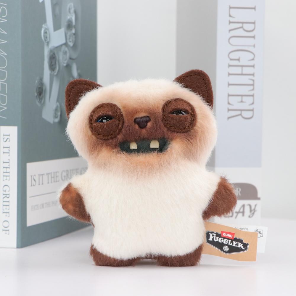 FUGG ALLEY CATS Fluffy Dangle Collectibles Fuggler Real Hairless Cat Siamese Cat Orange kitten Teeth Fiend Plushie Collectibles Token