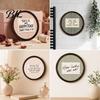Wall Decor for Bathroom Retro Wooden Striped Decoration with Funny Slogan, Rustic Hanging Ornament, Decorative Frames Walls Round Mounted Art