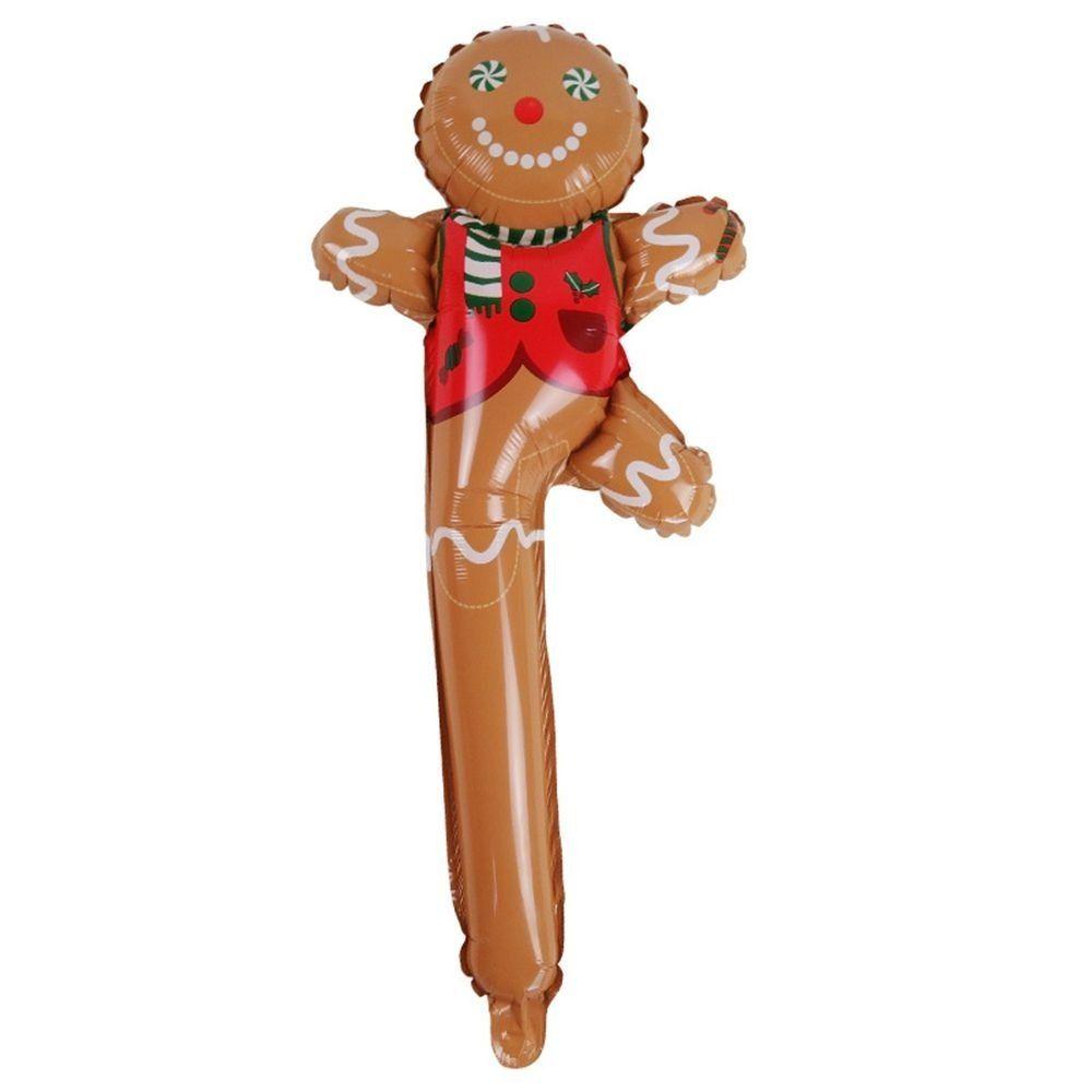 Holding Balloon Cane Candy Christmas Decoration Christmas Ornaments Foil Balloons Inflatable Stick